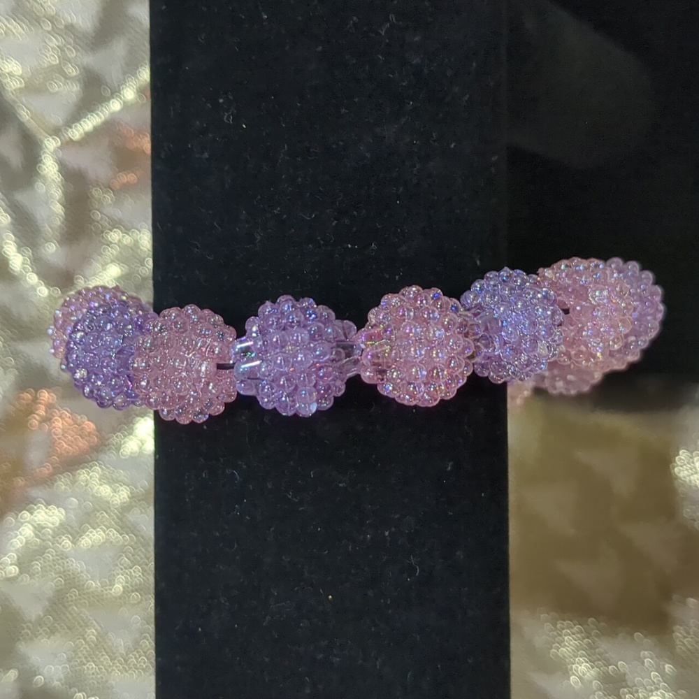 UJ Pom Pom Bracelet - Purple/pink